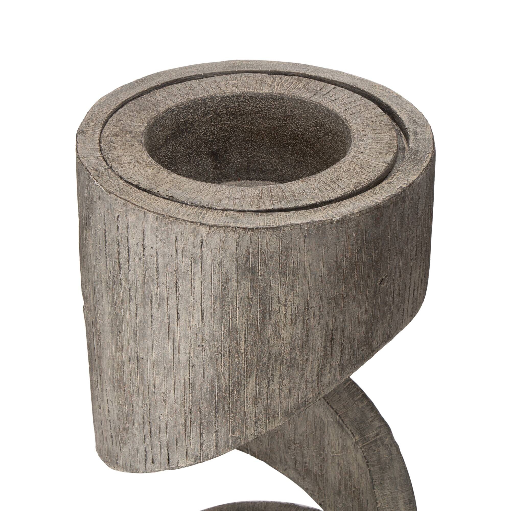 Glitzhome® 31" Polyresin Curving Shaped Outdoor Fountain with LED Light